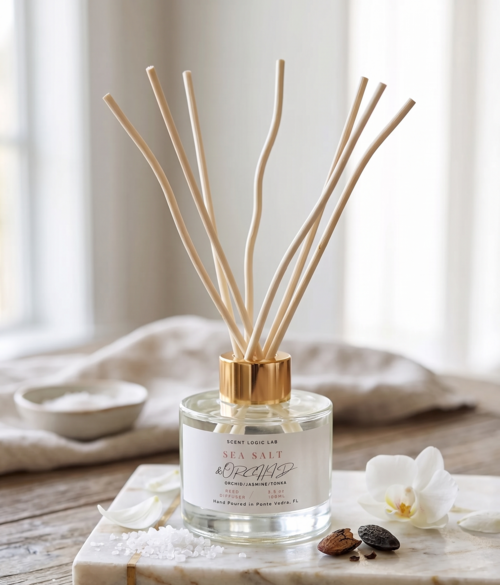 Sea Salt and Orchid Reed Diffuser – 100ml & 200ml | Hand-Poured Aroma