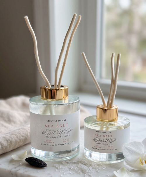 Sea Salt and Orchid Reed Diffuser – 100ml & 200ml | Hand-Poured Aroma