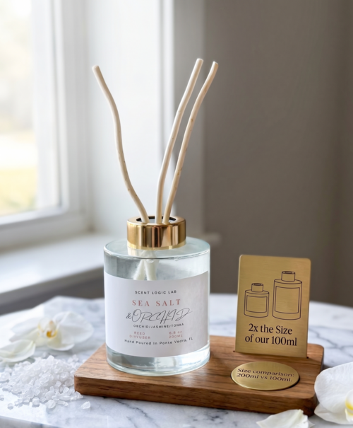 Sea Salt and Orchid Reed Diffuser – 100ml & 200ml | Hand-Poured Aroma