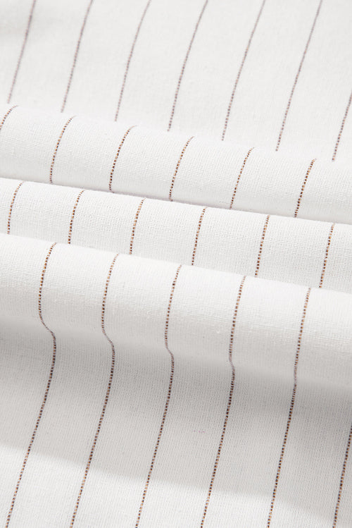 Stripe Spaghetti Strap Pocketed High Waist Maxi Dress