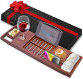 Bamboo Bathtub Caddy Tray – Expandable Waterproof Bath Tray with Wine Glass Holder, Tablet Stand & Removable Accessory Slots – Eco-Friendly, Adjustable & Durable