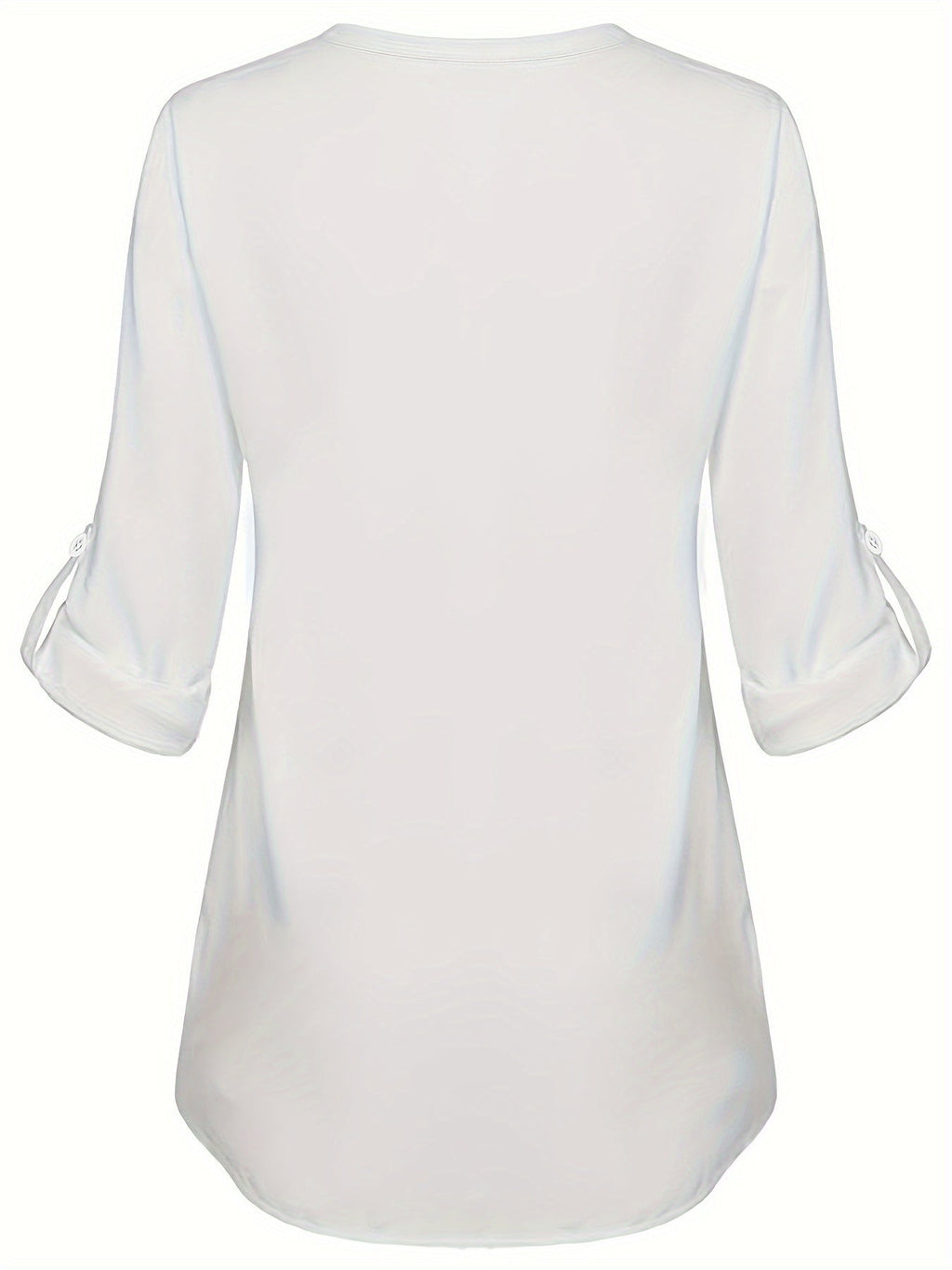 Women's Long Sleeved Simple And Versatile Casual Pearl Button Shirt