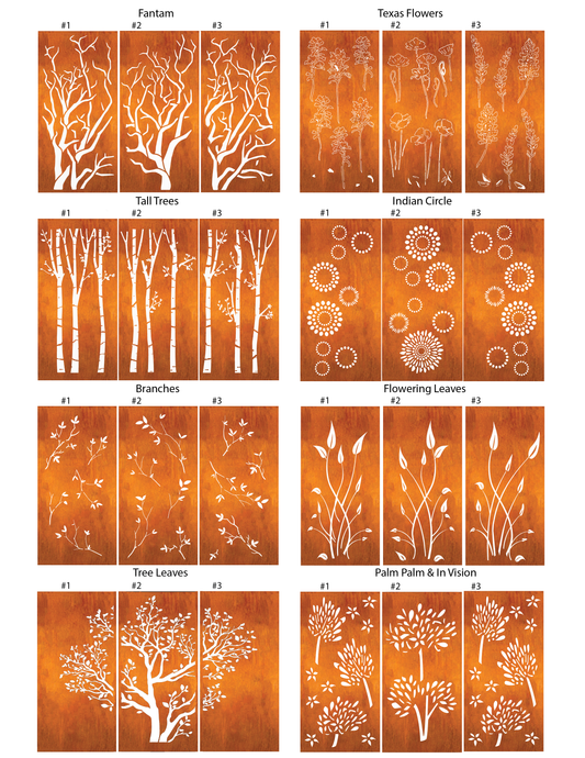 Outdoor Metal Privacy Screen Panels (60” & 72”) – Heavy-Duty Steel for Patio & Fence