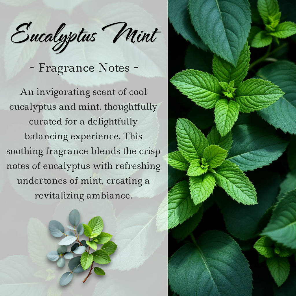 Cool Eucalyptus Mint Crystal Candle, 10oz