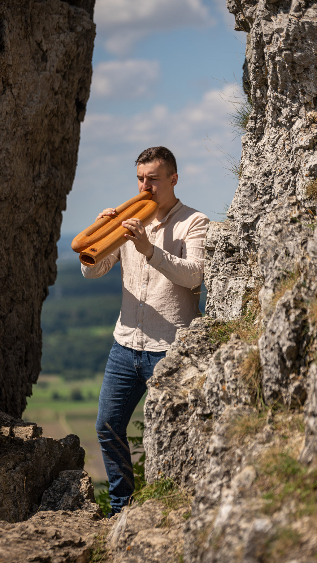 Z-Shaped Pro Didgeridoo, Tuning C, Natural