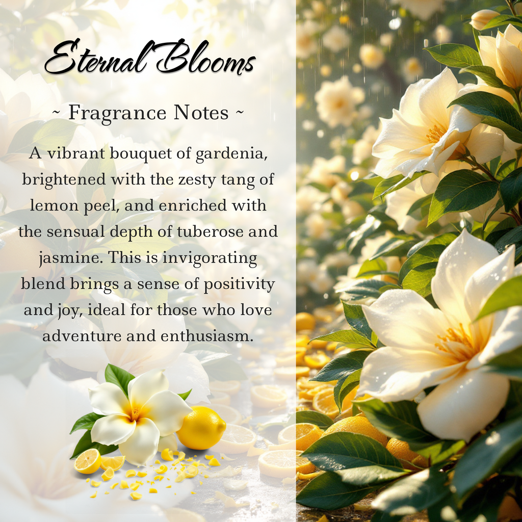 Eternal Blooms Crystal Candle, 10oz