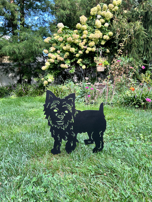 Yorkie Statue or Dog Wall Art