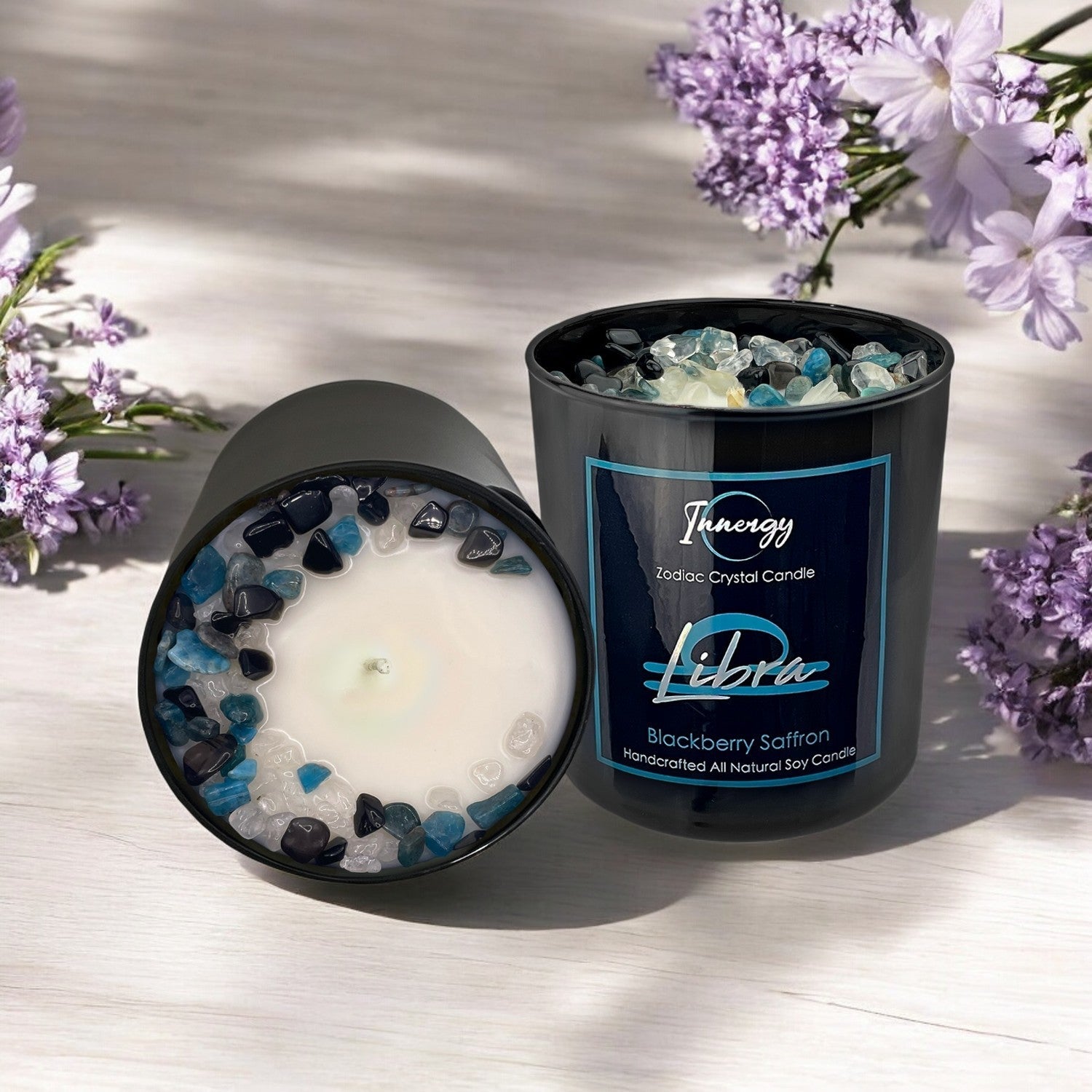Blackberry Saffron Crystal Candle, 10oz