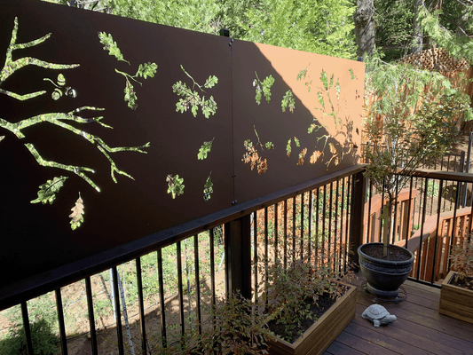 Privacy Screen for Deck / Large Metal Wall Art