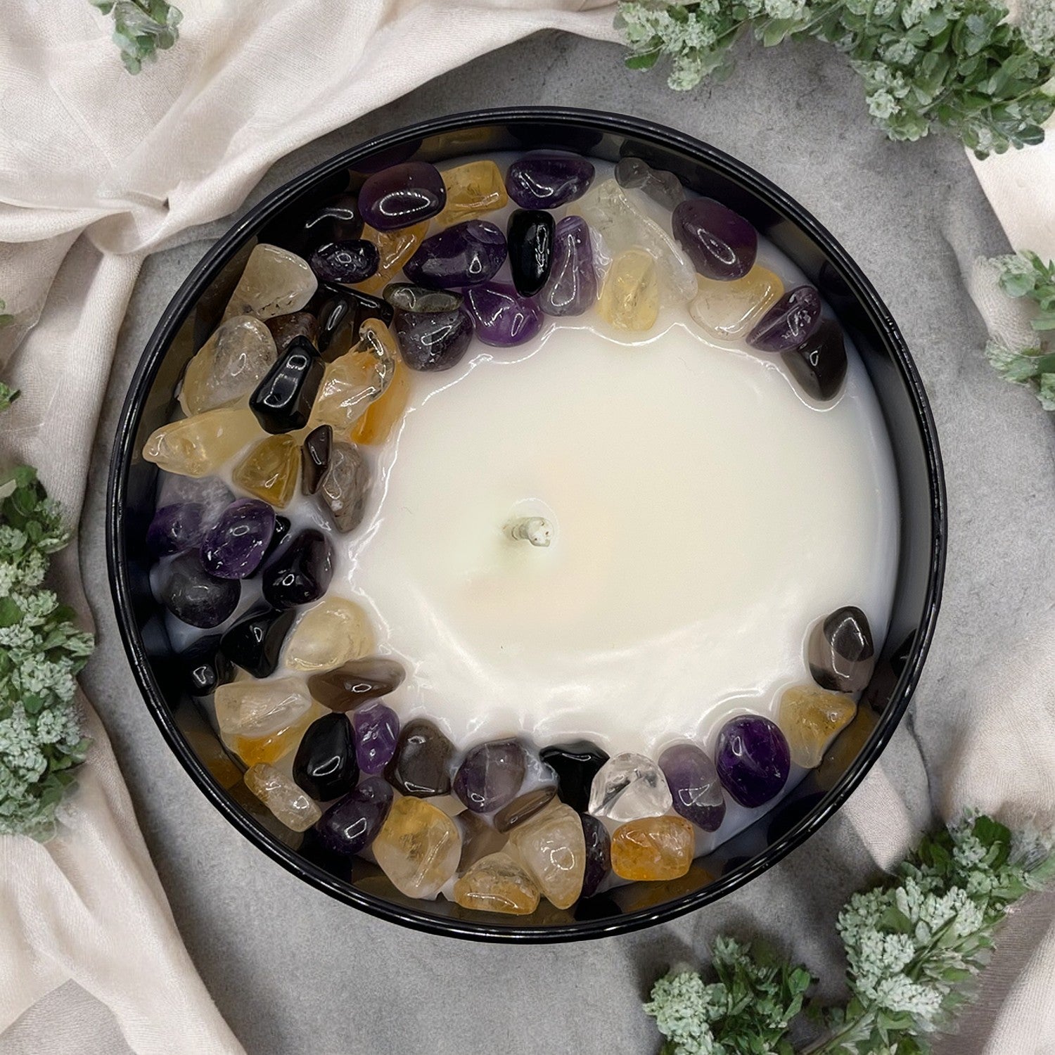 Sea Salt Eucalyptus Crystal Candle, 10oz