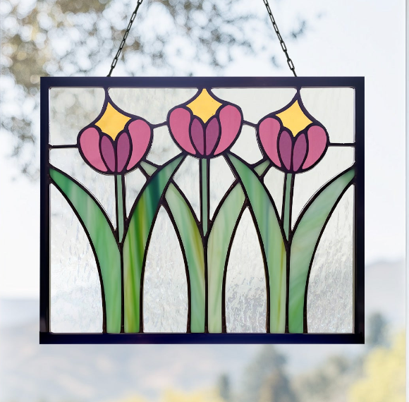 Prairie Stained Glass Flowers Stained Glass Pattern