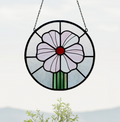 Prairie Peony Round Stained Glass Pattern