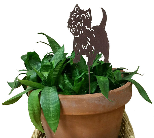West Highland Terrier Plant Stake