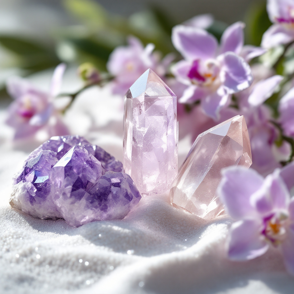 Orchid Seascape Crystal Candle, 10oz