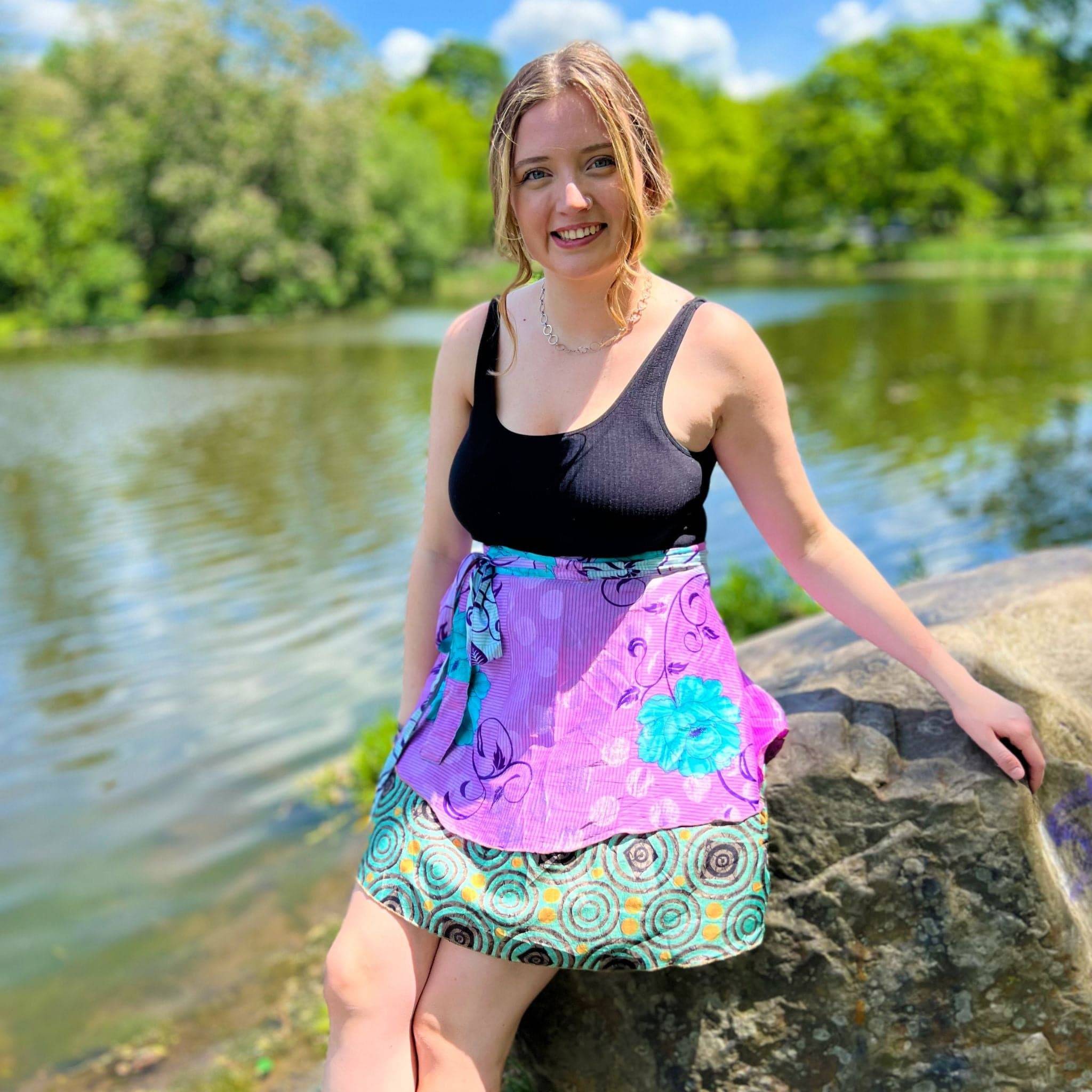Knee-Length: "Mini" Sari Wrap Skirts