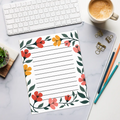 Colorful Floral Border Notepad - Spark Creativity - DipaliZ