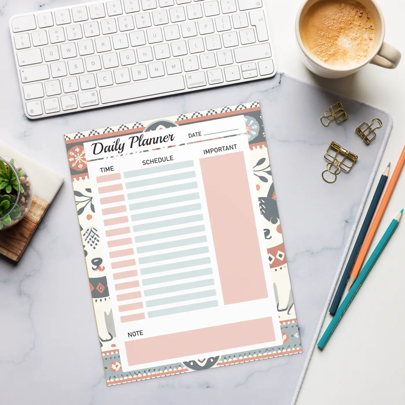Animals Daily Planner - Cute Illustrations Stylish Organizer - DipaliZ