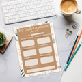 Blooming Daily Gratitude Journal Notepad - Floral Design - DipaliZ
