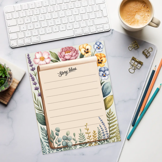 Floral Notepad for Story Ideas and Trendy Outfits - DipaliZ