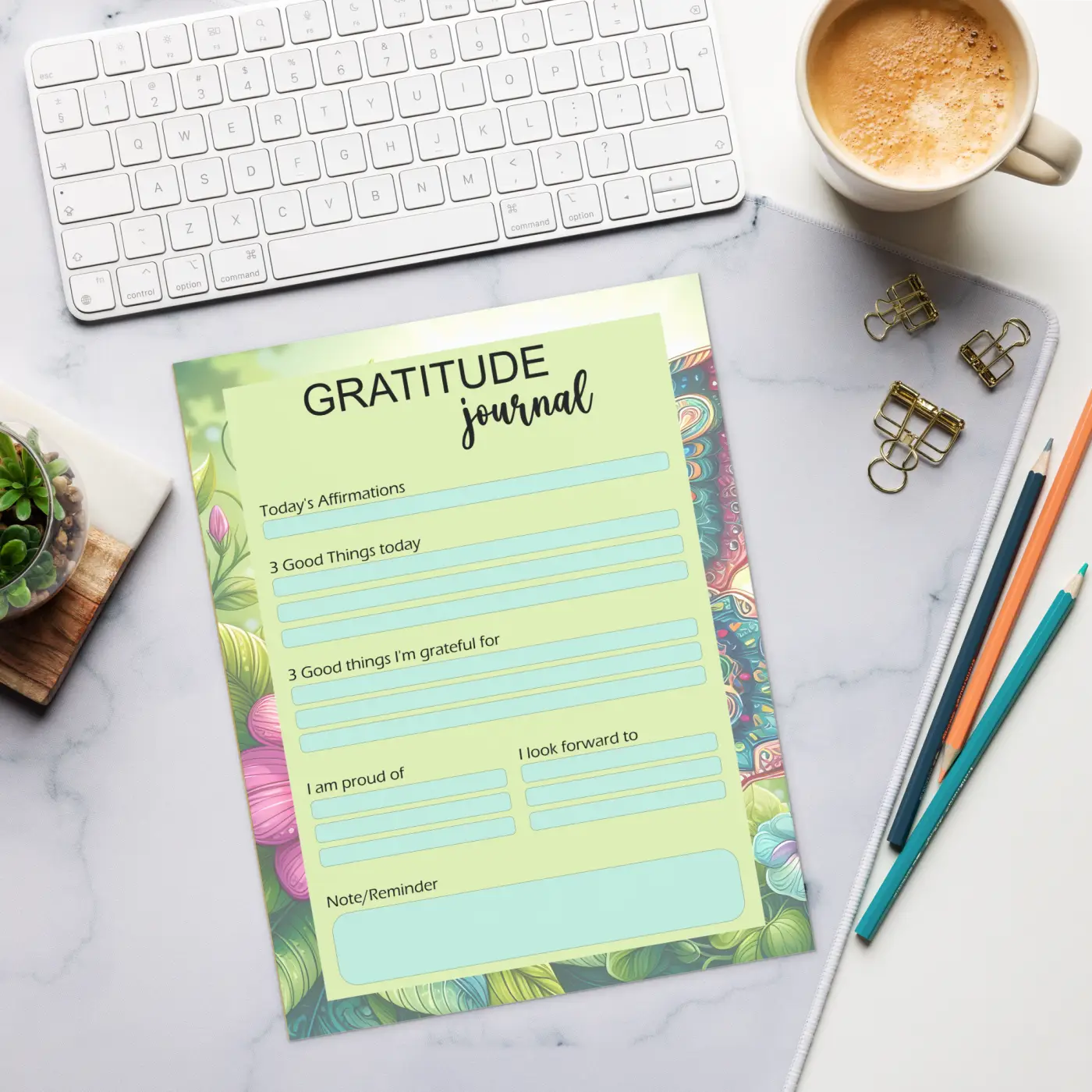 Positivity Gratitude Journal Notepad - Versatile Sizes - DipaliZ
