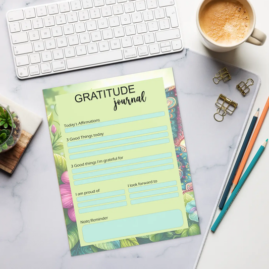 Positivity Gratitude Journal Notepad - Versatile Sizes - DipaliZ