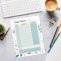 Foliage Daily Planner Notepad - Stylish Organization - DipaliZ