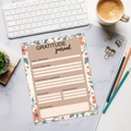 Dreamy Floral Gratitude Journal Notepad - Nature Inspired - DipaliZ