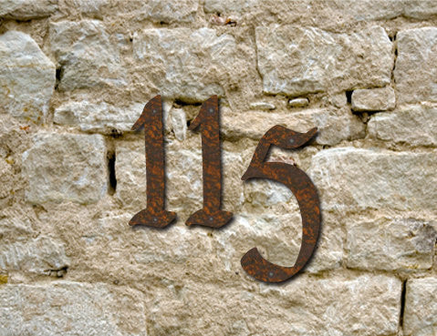 Pennybridge Font Rustic House Numbers or Letters (Set of 6)
