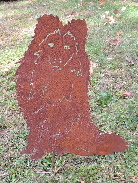 Shetland Sheepdog Garden Stake or Wall Hanging (Style 2)