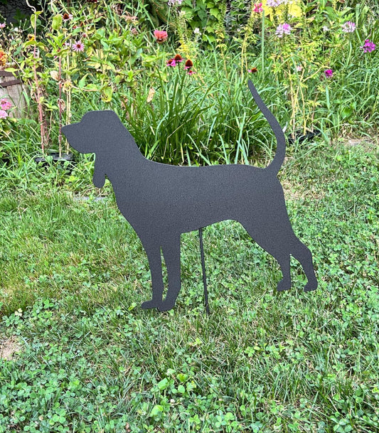 Black and Tan Coonhound Garden Stake or Wall Art