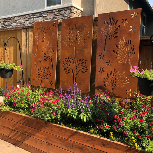 Privacy Screens Outdoor or Large Metal Wall Art (46" Inch)