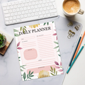 Stylish Daily Planner Notepad - Chic Typography Design - DipaliZ