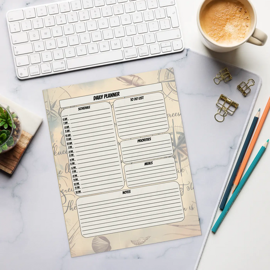 Nautical Daily Planner - Set Sail Design - DipaliZ