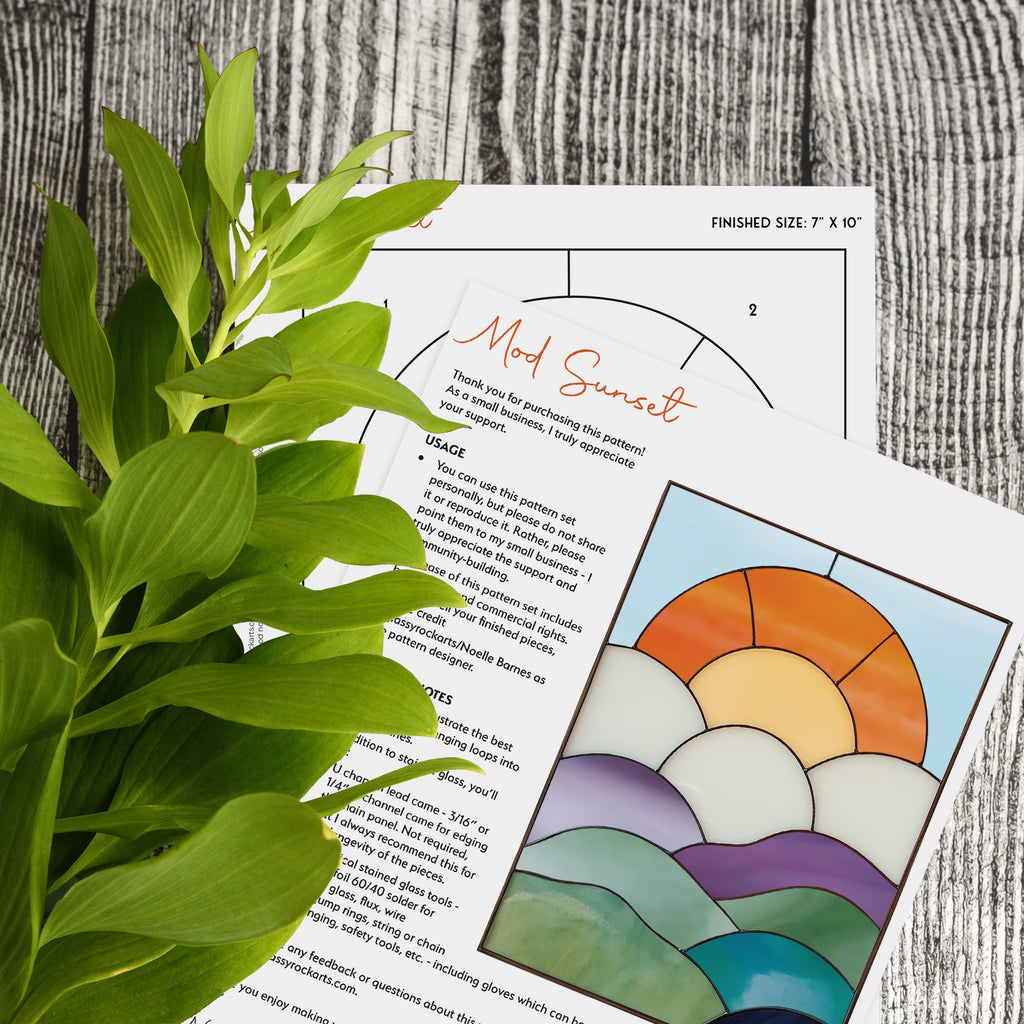 Mod Landscape Stained Glass Pattern