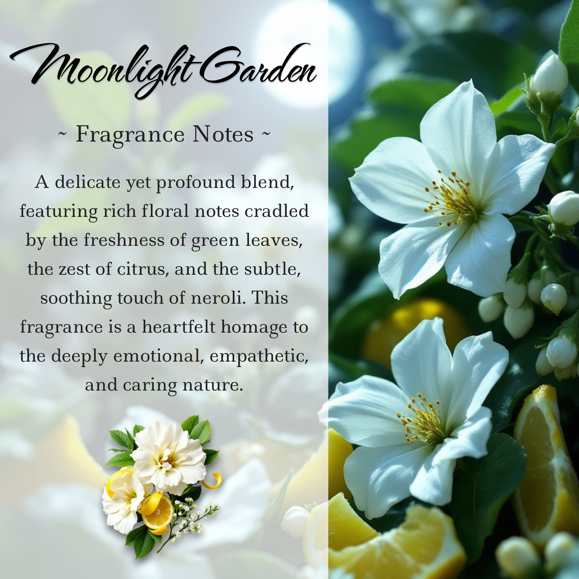 Moonlight Garden Crystal Candle, 10oz