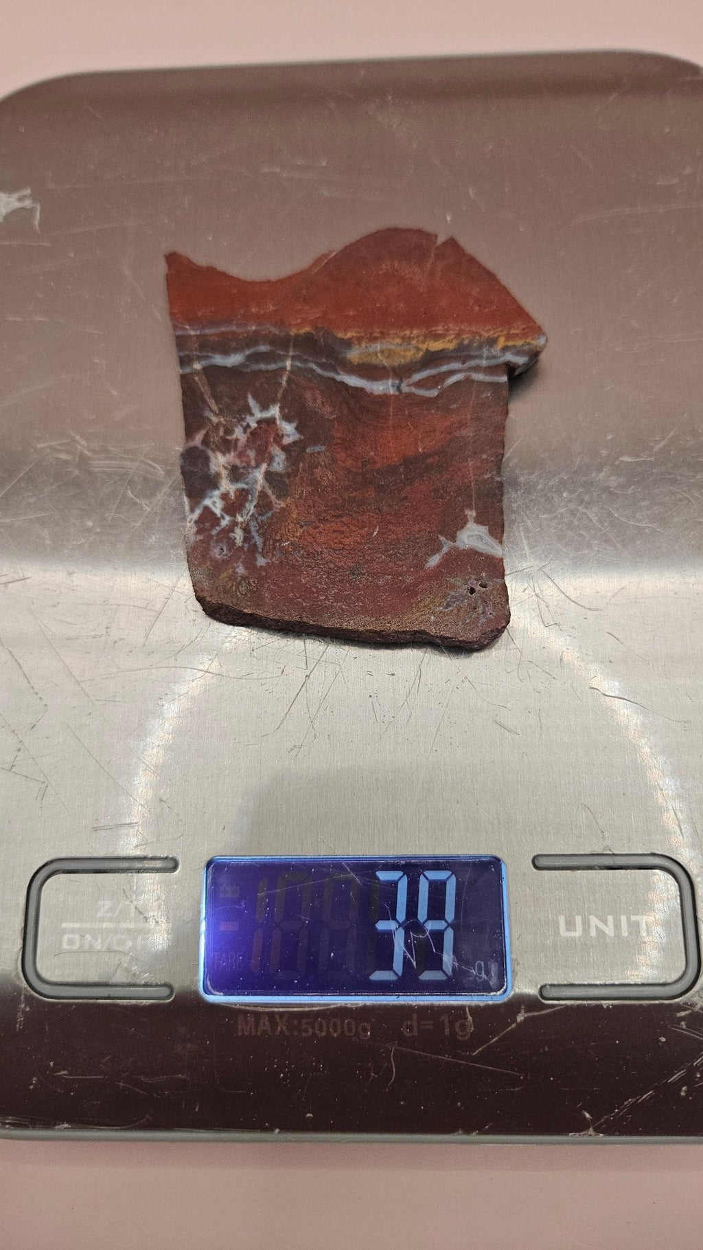 Noreena Jasper Polished Slab – Vibrant Australian Jasper Specimen 39g