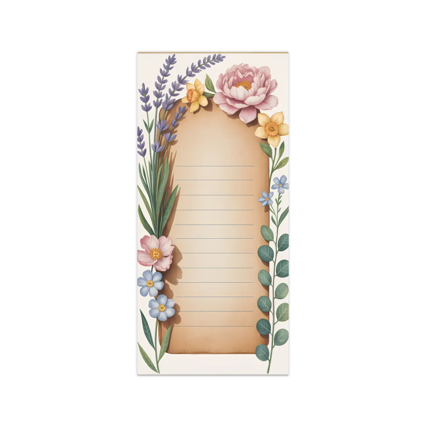 Spring Floral Notes Ruled Notepad - Cheerful Daily Planner - DipaliZ