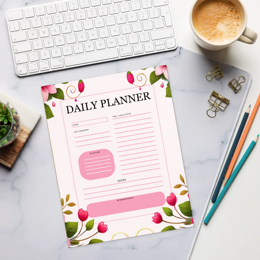Daily Planner Notepad - Creative Organization Tool - DipaliZ